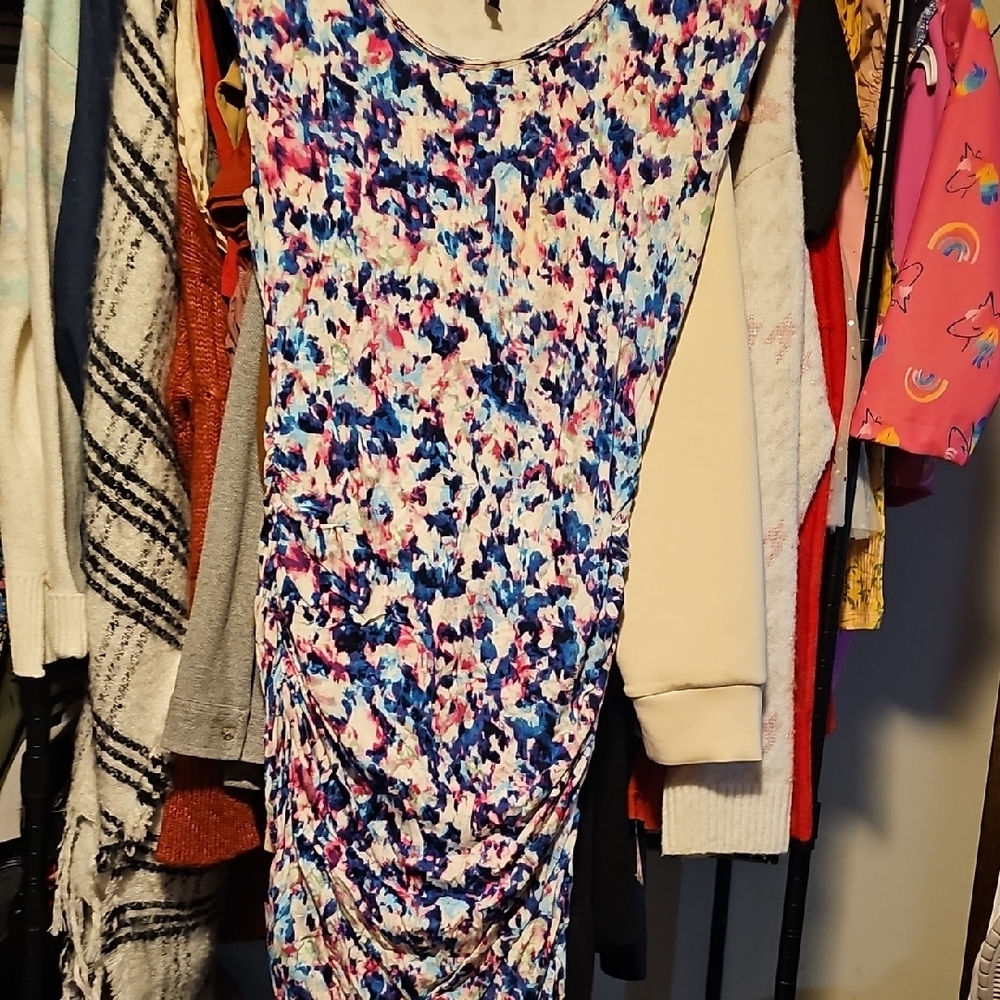 Multicolor Abstract Print Women's Dress